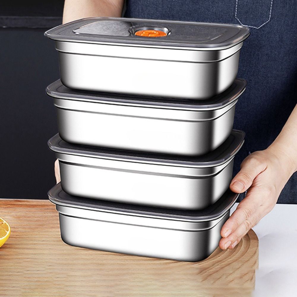 Meal Prep Freezer - Нержавеющая сталь Кемпинговый ланч-бокс Герметичный герметичный