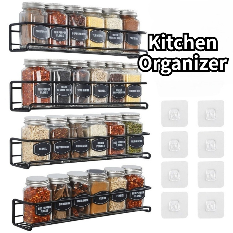 Spice Jar Labels - 2 шт. металлических настенных полок для