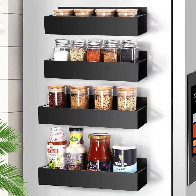 Spice Jar Labels - Набор из 2 черных магнитных полок