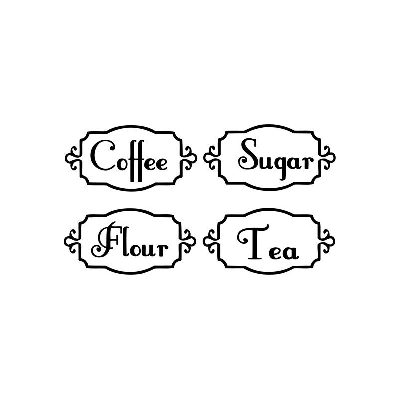 Кухонные этикетки, набор из 4  – обзор и цена Spice Jar Labels