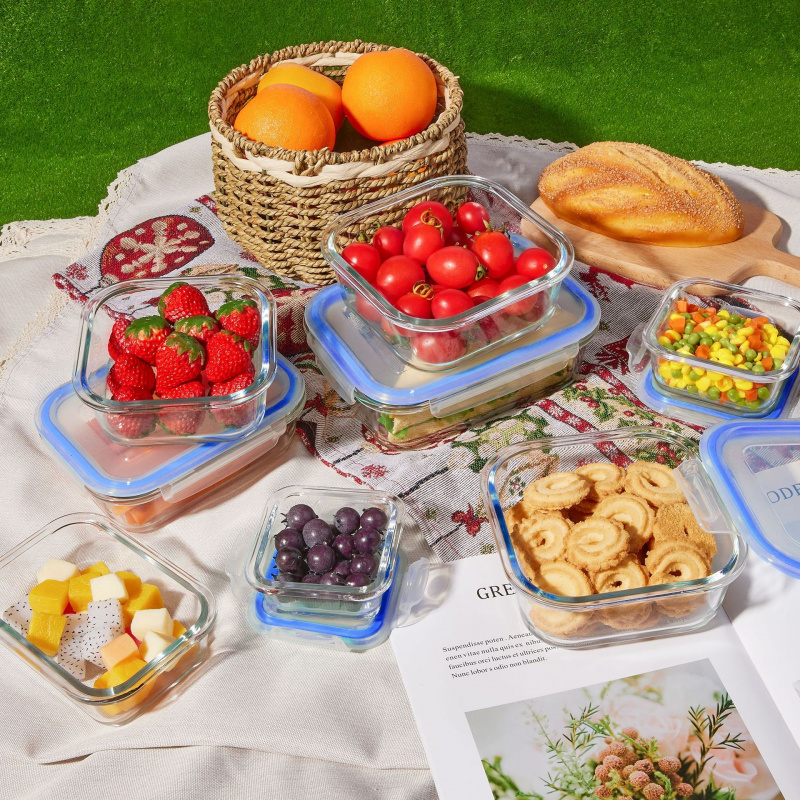 Набор из 8 герметичных стеклян – обзор и цена Meal Prep Glass Containers Oven Safe