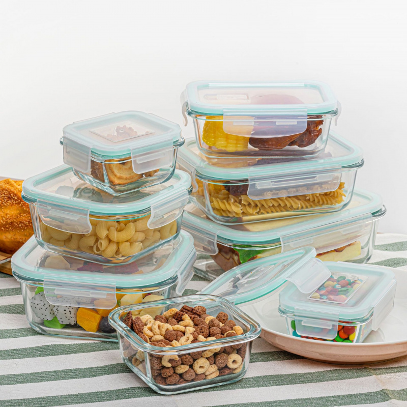 Набор из 8 герметичных стеклян – обзор и цена Meal Prep Glass Containers Oven Safe