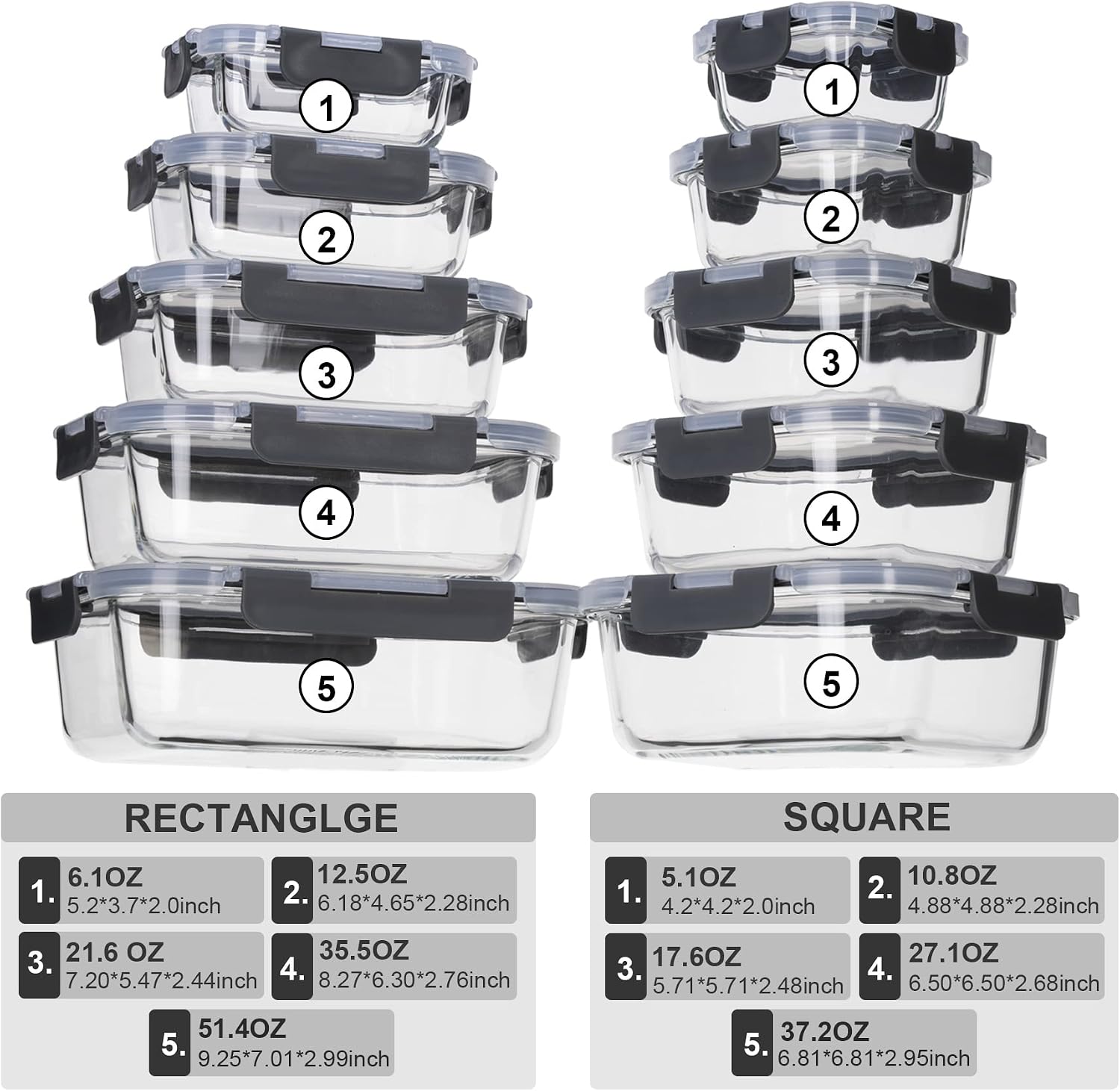 Стеклянные контейнеры для хран – обзор и цена Meal Prep Glass Containers Oven Safe
