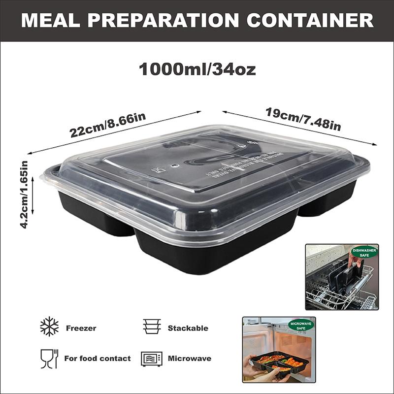 Контейнеры для еды с 3 отделен – обзор и цена Meal Prep Freezer